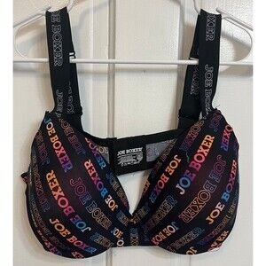Joe Boxer Underwire Bra Size 38D Colorful Comfortable Supportive Excellent